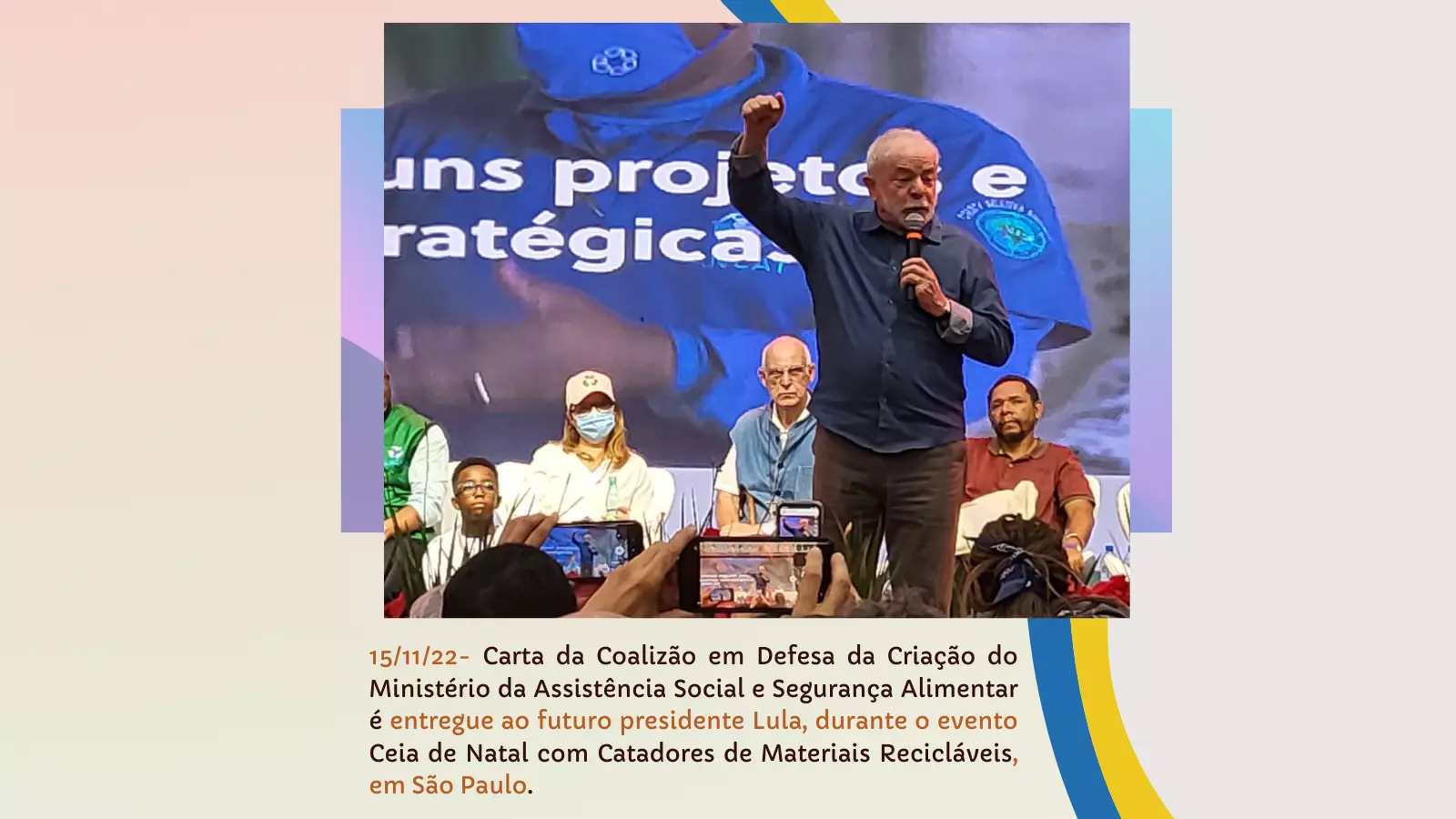 Coalizão Nacional em Defesa da Criação do Ministério da Assistência Social entrega Carta ao presidente Lula